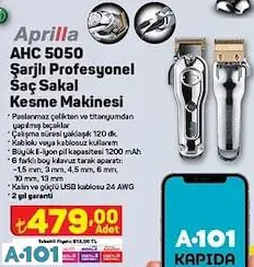 APRİLLA ŞARJLI PROFESYONEL SAÇ SAKAL KESME MAKİNESİ